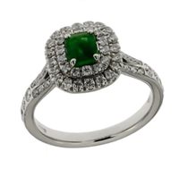 Anello Crivelli Donna in Oro bianco Smeraldo 0.77 Ct 21626920 - 21626920